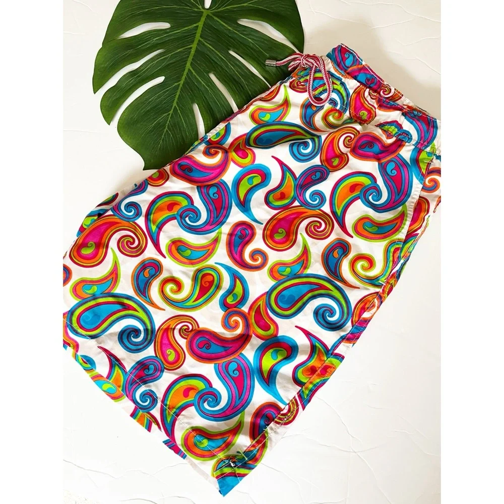 Peter Millar bright colored swim trunks